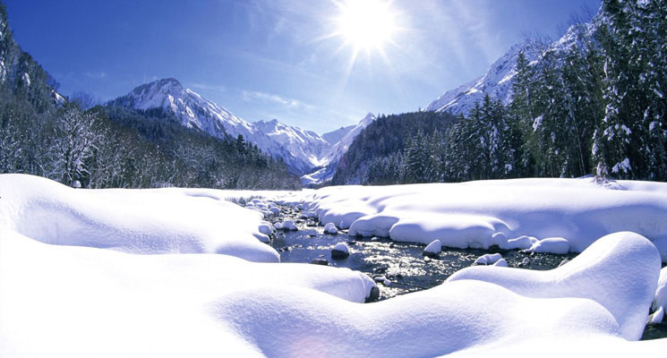 Winter Berge Bach